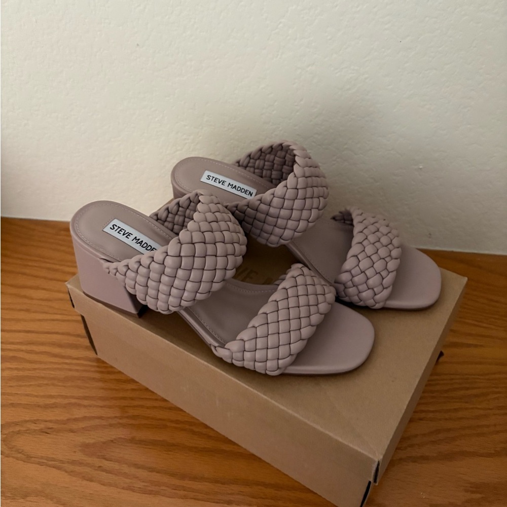 Steve Madden Women's Braided Beige Mules